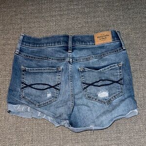 Abercrombie & Fitch Blue Jean Shorts Distressed Cut-Off